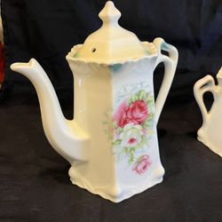 Antique German Tea Pot And Sugar 