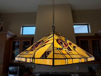Southwest stained glass chandelier