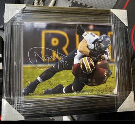 Framed Autographed NFL Action Photo – Signed “Ngata 92”