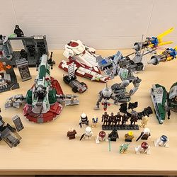 Lego Star Wars  Lot of incomplete sets + 25 minifigures