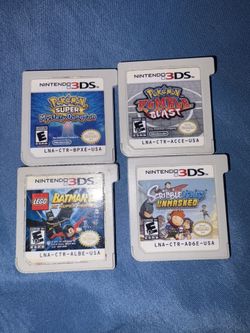 Nintendo 3DS Game Bundle Pokémon, Lego, Scribblenauts, Superhero
