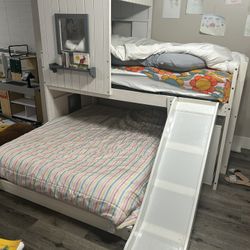 House Bunk Bed With Slide 