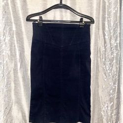 Express Design Studio Black Stretch Pencil Skirt w/ faux corset back. Size 2