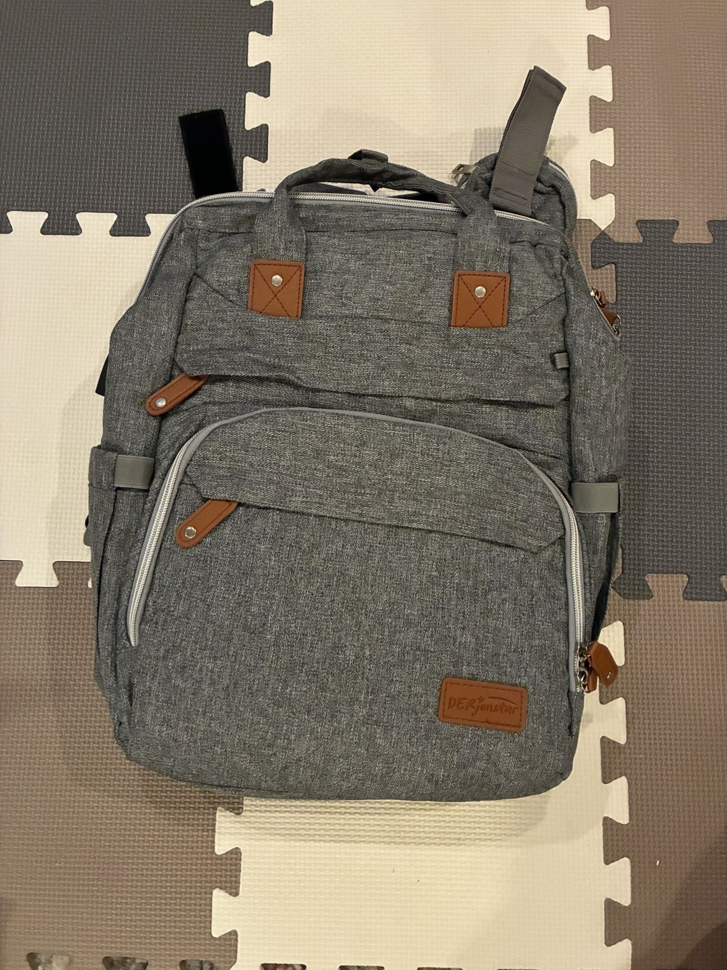 Grey Extendable Diaper Bag