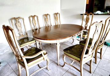 Drexel Heritage 'fSketchbook' Set of Eight Chinoiserie Dining table and Chairs