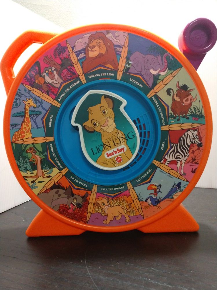 VTG Disney Lion King See n Says Mattel 1989