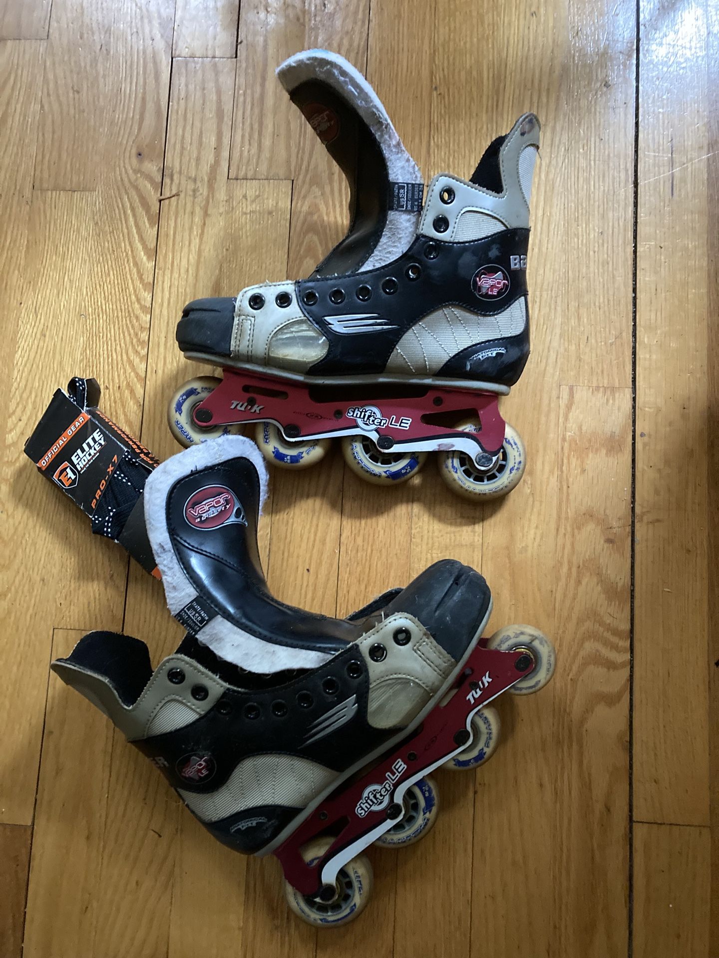 (2) BAUER HOCKEY ROLLERBLADES SZ 5 & 6