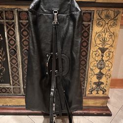 Gucci GG Large Luxury Black Morpheus Leather Travel Backpack/bag