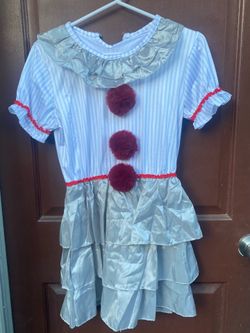 Scary Clown Dress Halloween Costume L