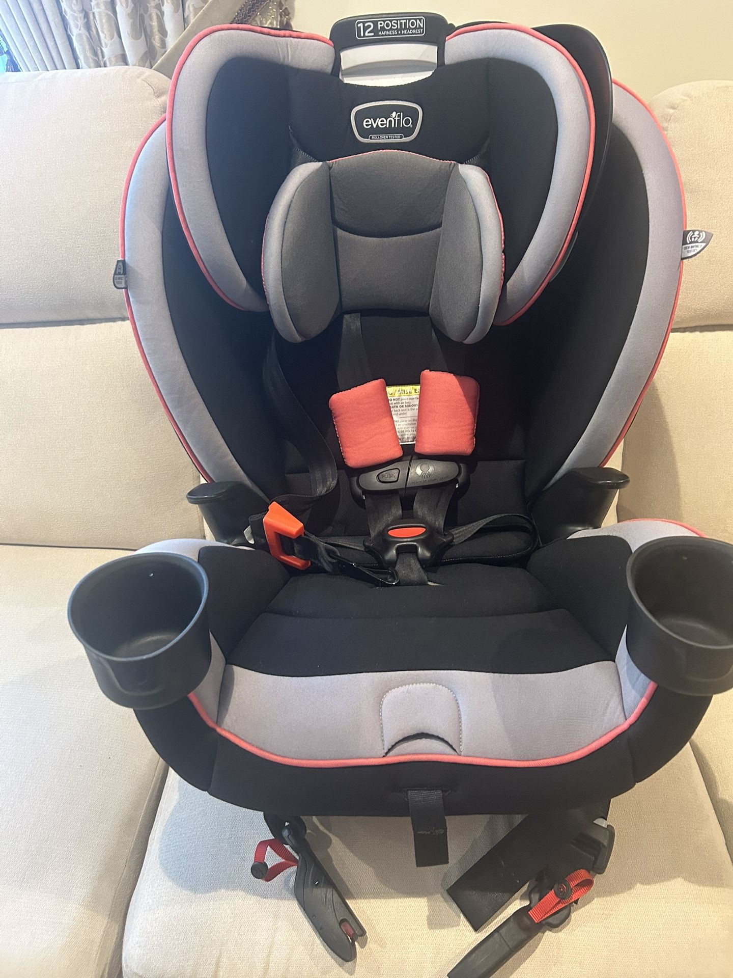 Evenflo EveryKid 4-in-1 Convertible Car Seat (Maya Coral)