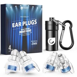 Reure High Fidelity Concert Ear Plugs, Noise Cancelling Silicone Ear Plugs