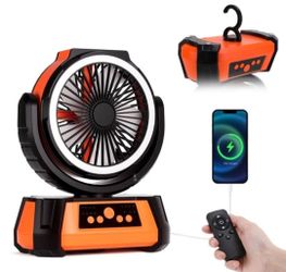 20,000mAh Dual-Motor Rechargeable Fan -LED Light