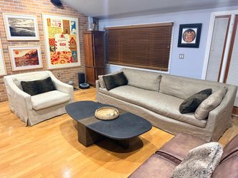 Restoration Hardware Luxe Sofa + Chair Set Extra‑deep RH Luxe line