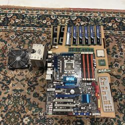ASUS P6T Motherboard + Intel Core i7 CPU + 24GB+ Corsair RAM Bundle 