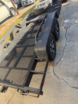 Black Open Mesh Utility Trailer