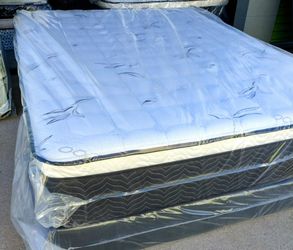 queen orthopedic bamboo pillow top mattress and box spring brand new " All Sizes Available Brand New : TWIN, FULL, QUEEN, CALIFKING, EKING"