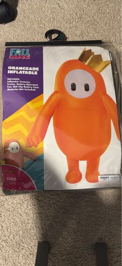 Fall guy inflatable orange costume
