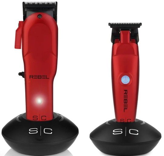StyleCraft Super-Torque Modular Rebel Clipper & Trimmer Combo Set - Red