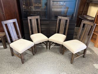 MODUS Meadow Brick Brown Solid Wood Upholstered Dining Chair (Set of 4)