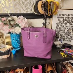 Coach Purple Tote Bag