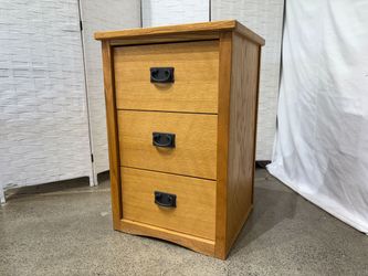 Mission Style Three Drawer Cabinet