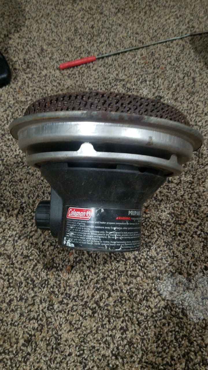 Coleman camping heater