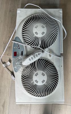 Bionaire Twin Window Fan with Remote & Mainstays Twin Window Fan