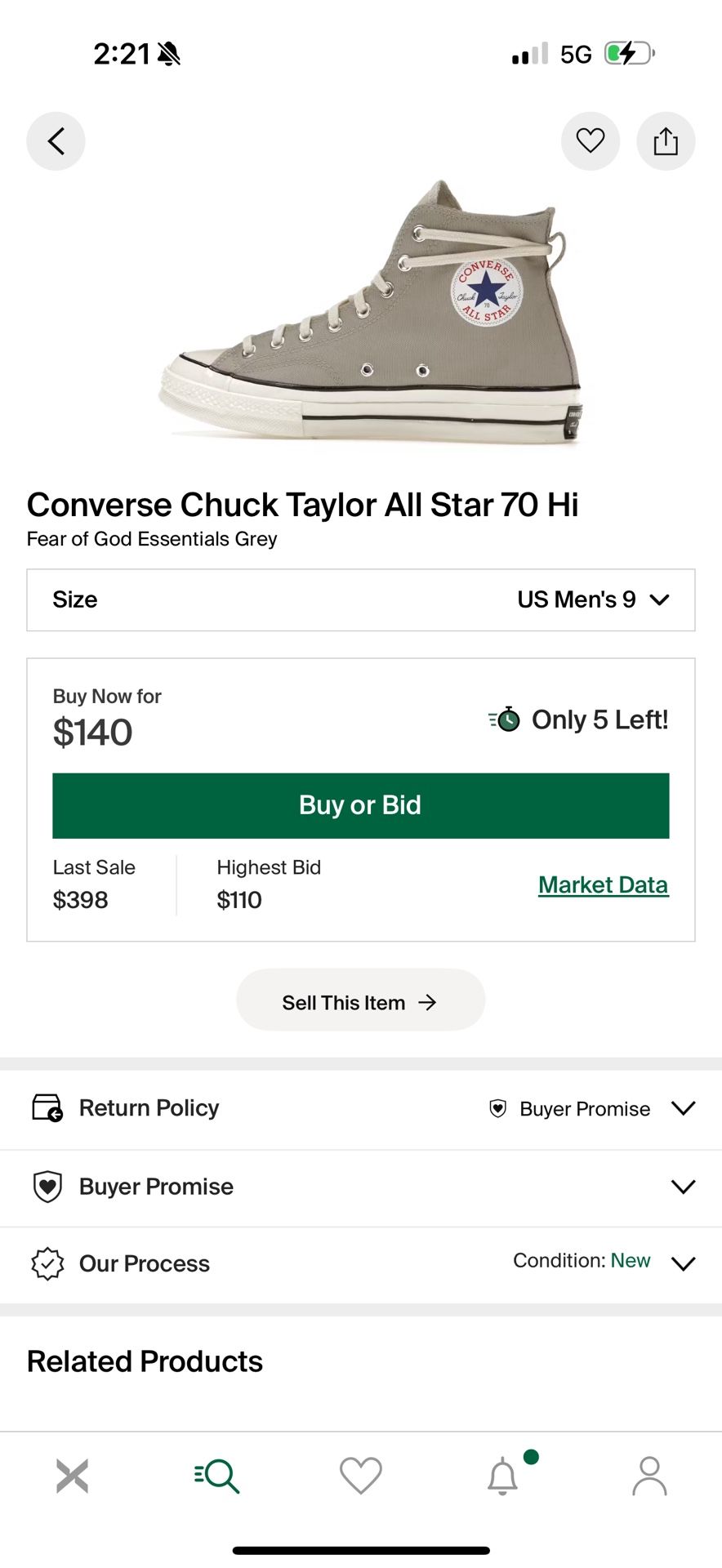 Convers Chuk Fear Of God