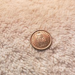 1970 SWITZERLAND SILVER 1/2 FRAN BU COIN