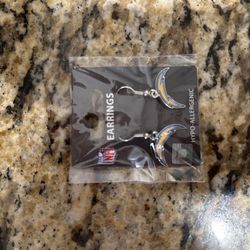 LA Chargers Earrings Brand New  Sealed In Original Packaging 