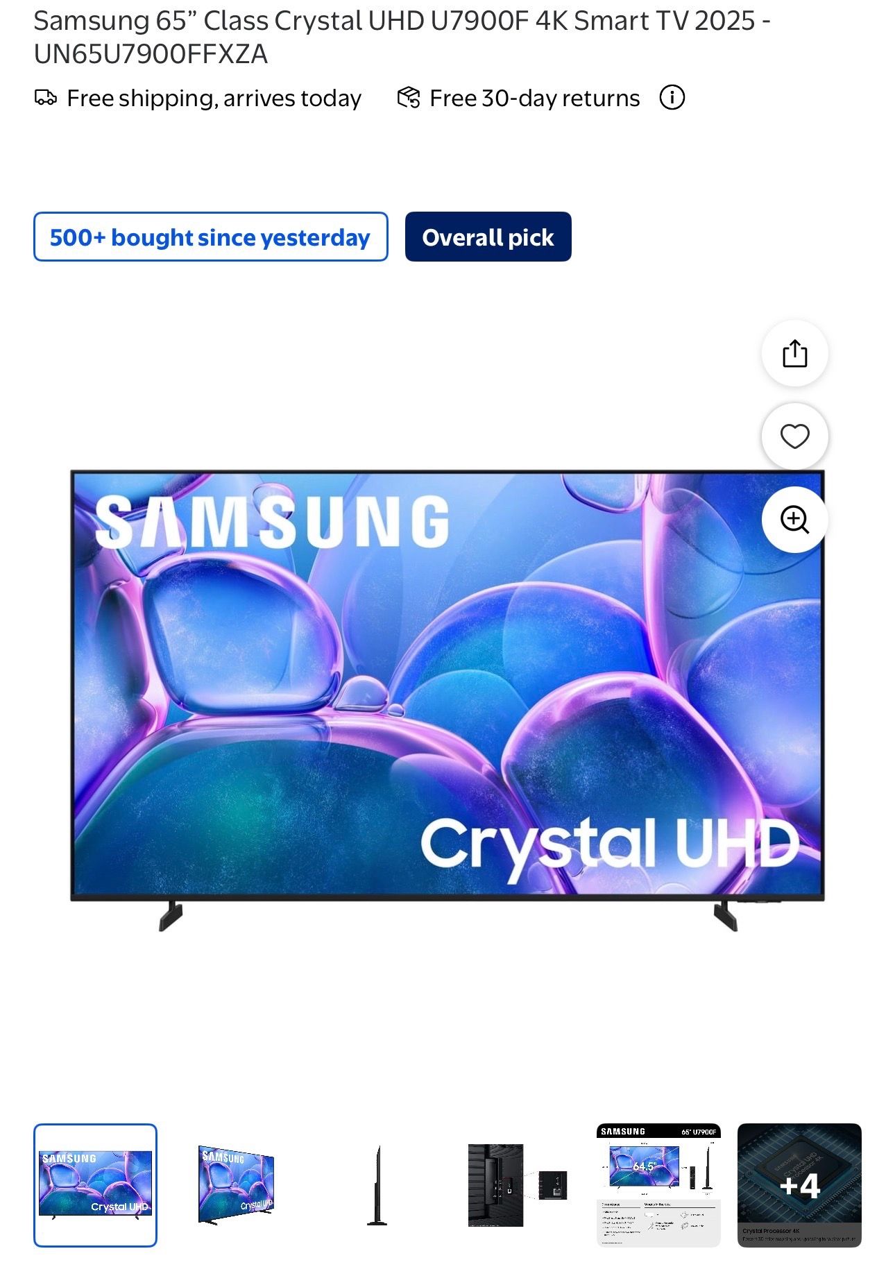 65” brand new smart TV
