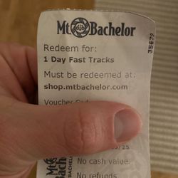 Two Mt. Bachelor Fast Tracks Vouchers