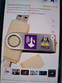 Linux tails persistent bookable USB flash drive