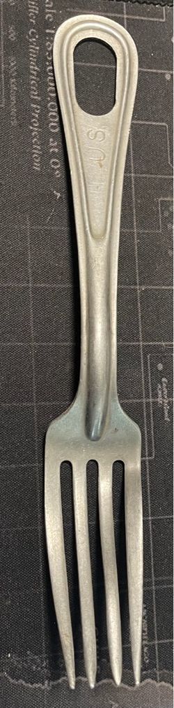 ORIGINAL WWII US ARMY MESS KIT FORK UTENSIL Silco Stainless ( Vintage)
