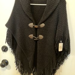 New Black Women’s Shawl-Style Sweater