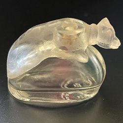 1992 Delicious Beverly Hills Gale Hayman Leopard Perfume  Empty Bottle Glass