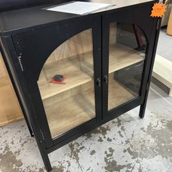 Black Cabinet With Glass Door New Fully Assembled 