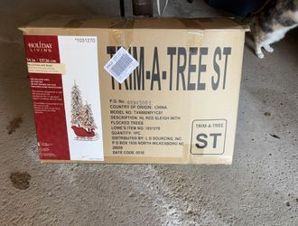 54 Inch Pre Lit Christmas Tree w/ Sleigh