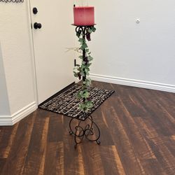 Tall Wrought Iron Candle Holder
