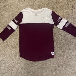 Victoria’s Secret PINK sequins maroon top
