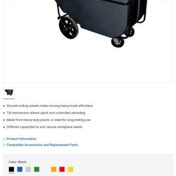 Tilt Truck - Poly Construction - 1.1 yd - Heavy Duty - Black - 2100 lbs Load Capacity
Item number: 