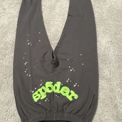 Sp5der sweatpants /grey &green