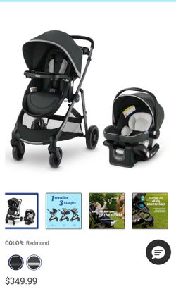 Graco Modes Element 3 in 1 travel system with snugride 35 lite lx car seat *New In Box*