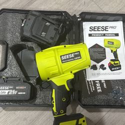 Pro Blower,Seese Turbo Jet Blower 1000g,Cordless Leaf Blower,Ultra-Light 1200 CFM 200 MPH Handheld Leaf Blower,Long Runtime for Car, Lawn,Garage & Sno