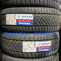 (4) - 225/45/17 Otani WK1000 Snow Tires
