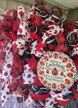 Ladybug wreath $45
