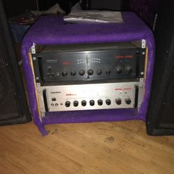 Dual Mounted RadioShack MPA250A&B Amplifiers 