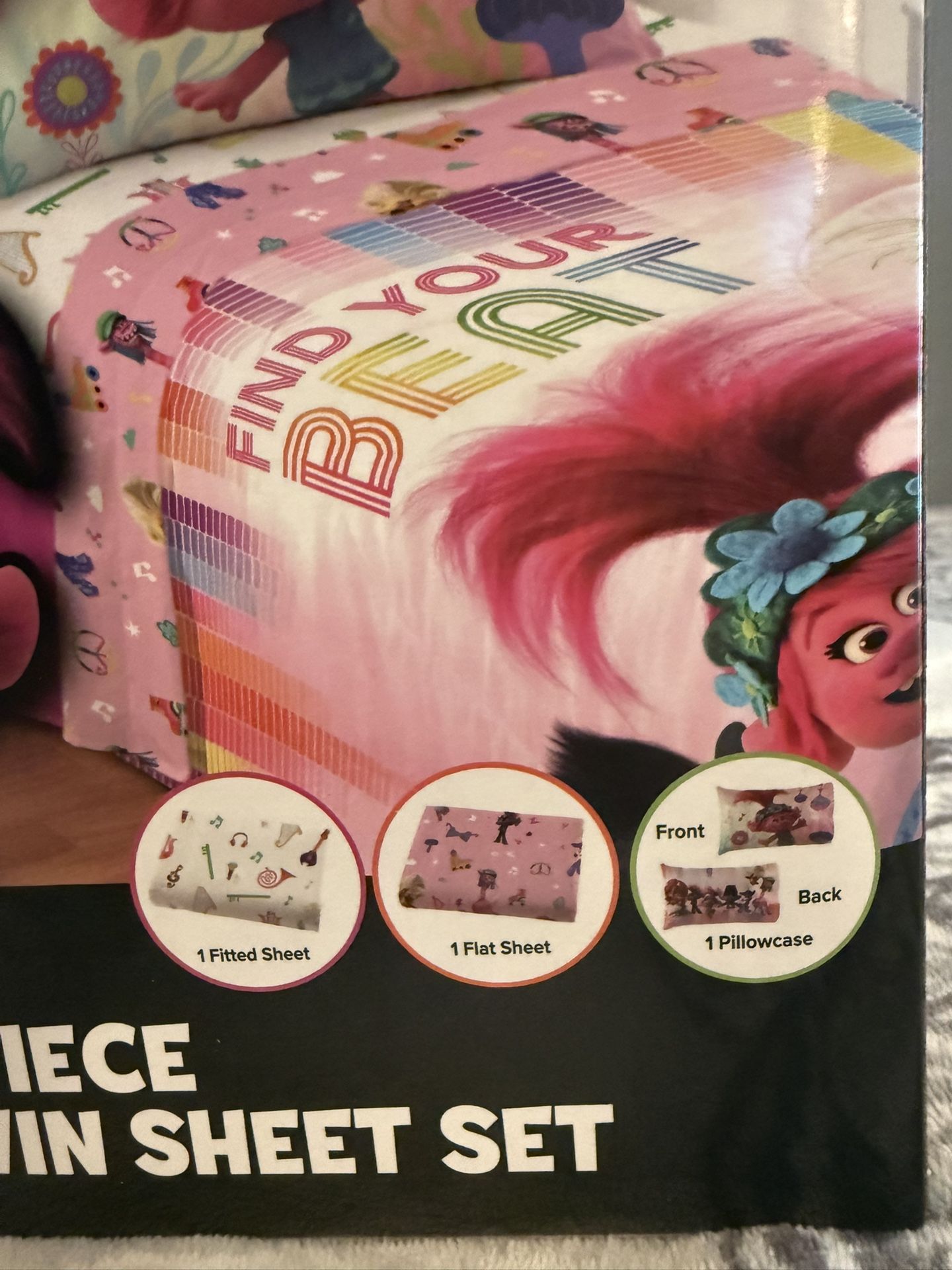 New Trolls Sheet Set- Twin