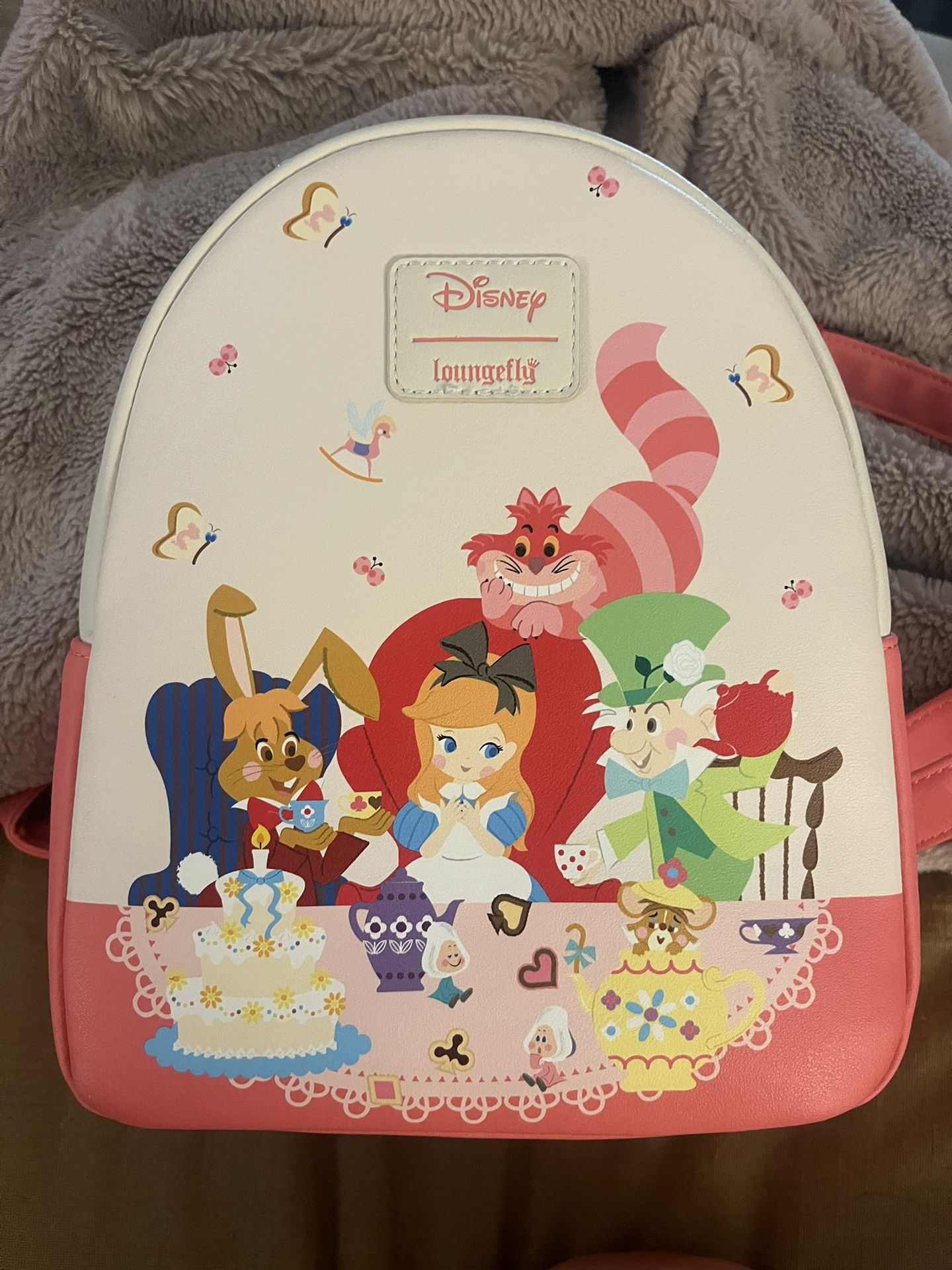 Loungefly Disney Alice in Wonderland Pink Tea Party Mini Backpack