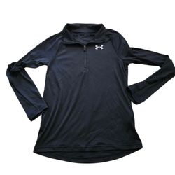 Under Armour Tech 1/4 Zip Pullover Activewear Top YMD Black